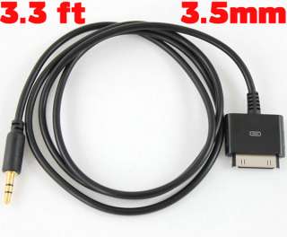 Dock to AUX 3.5mm Audio Cable for iPhone 4 4S 3GS iPod Touch Black 3.3 