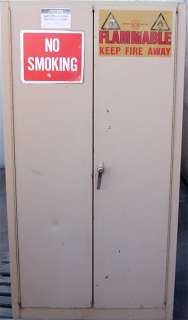 Fire Proof Chemical Storage Cabinet 65x34x34 Manual Door 2 Shelfs 