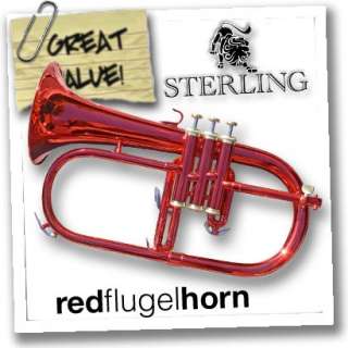 Pro RED Sterling Bb FLUGEL HORN   With Case   NEW  