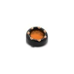  ARLEN NESS 12 758 Black Amber Fire Ring & Amber Lens Turn 