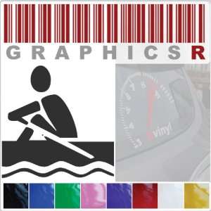 Sticker Decal Graphic   Rowing Row Sculling Crew Stick Figure Coach 