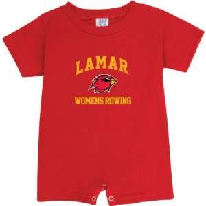   Lamar Cardinals Red Womens Rowing Arch Baby Romper