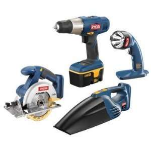   Ryobi ZRP809 ONE Plus 18V Cordless 4 Piece Combo Kit