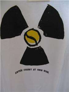NIKE Tennis t shirt mens XL white challenge court back design NOS 100% 