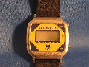 VINTAGE CUB SCOUTS TEXAS INSTRUMENTS MICROELECTRONIC DIGITAL WATCH 
