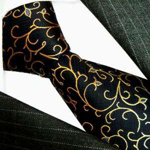 84172 US / LORENZO CANA NECK TIES FLORAL PURE SILK NEW  