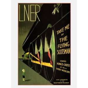  Retro Travel Prints Flying Scotsman   LNER Railway Print 