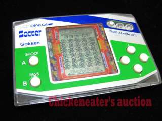 80s GAKKEN ELECTRONIC HANDHELD LCD CARD GAME SOCCER  