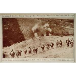  1923 WWI Bulgarian Soldiers Charge Serbian Artillery Fire 