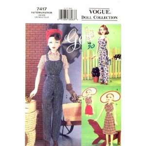  Vogue 7417 Crafts Sewing Pattern Gene Doll Sportswear 
