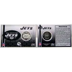    New York Jets Team History Silver Coin Card 
