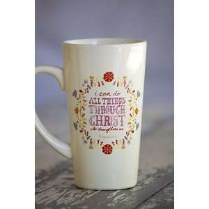   Things Through Christ Who Strengthens Me Latte Coffee/Tea Ceramic Mug