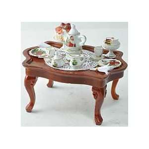 Miniature Coffee Table with Santa Setting sold at Miniatures  