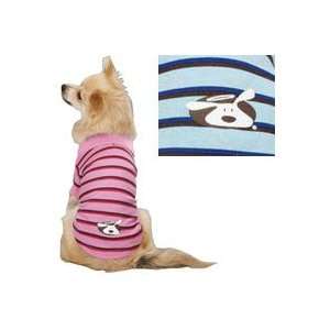 Dog is Good Striped Polo for Dogs pink color 12 L Pet 