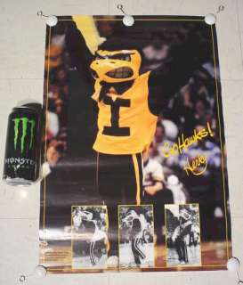   Iowa Hawkeye Herky Mascot Basketball Football Wrestling Poster  