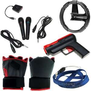  + Move Shoot Gun + 2 In 1 Steering Wheel + EVA Boxing Glove for Sony 