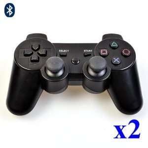Black Dualshock Sixaxis Wireless Controllers for Sony Playstation PS3 