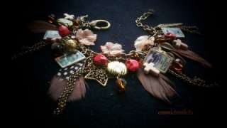 HALLOWEEN Vintage Style Pictures, Handmade Charm Bracelet  
