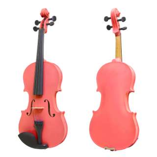 NEW FULL SIZE 4/4 STUDENT PINK VIOLIN +LESSONS+$39TUNER  