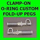 CLAMP ON O RING CUSTOM FOLD UP PEGS FITS 1 1 1/8 FRAME 66403S4