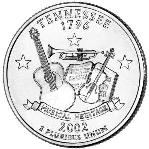  2002 P&D Tennessee State Quarter BU Rolls (2 Total 