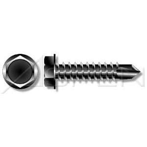 14 X 1 1/2 Self Drilling Screws Hex Indented Washer, No Slot Steel 