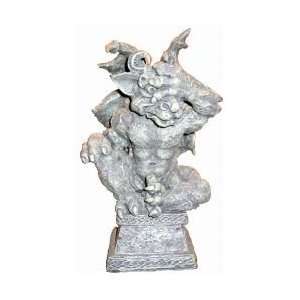  Gargoyle on Square Base Garden Statue