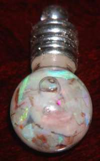 Australian Gem Opal Chip Glass Vial Pendant Necklace 21  
