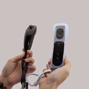   Nunchuck Controller Set for Nintendo Wii Game+Case Skin Black  