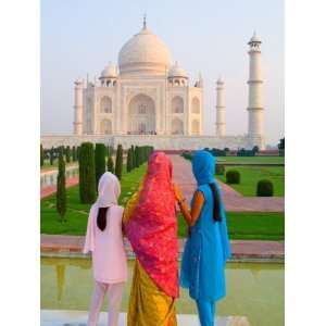 Hindu Women with Veils in the Taj Mahal, Agra, India Photographic 