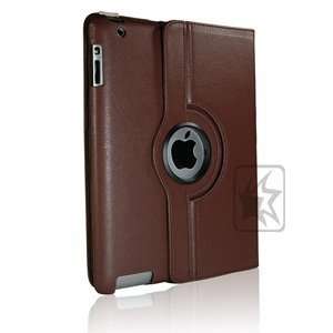  Case Star ® Brown 360 Degrees Rotating Smart Stand Case 