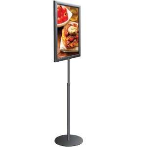  Telescopic Pedestal Sign Stand with Round Base   Matte 