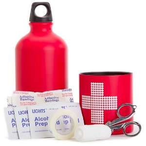  Survival Gear , First Aid Aluminum Bottle with detachable First 