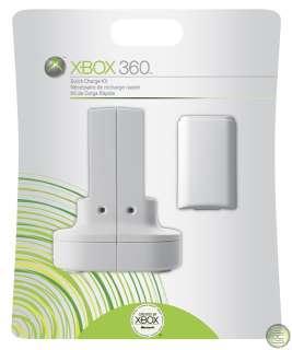 Official Microsoft Xbox 360 Quick Charge Kit USED White  