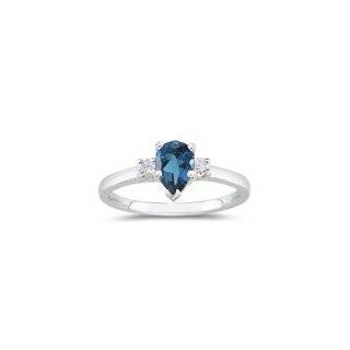   18 Cts London Blue Topaz Three Stone Ring in Platinum 10.0 Jewelry
