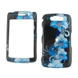   Blue Flower For BlackBerry Storm 2 9550 Cell Phones & Accessories