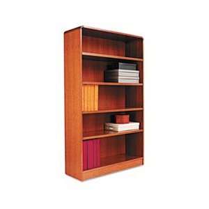  Radius Corner Wood Veneer Bookcase, 5 Shelf, 35 3/8 x 11 3 