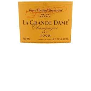  1998 Veuve Clicquot Brut Champagne La Grande Dame 750ml 