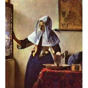  Young woman with a water jug at the window by Vermeer 
