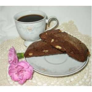 pieces White Chocolate Frosted CHOCOLATE ALMOND Biscotti  