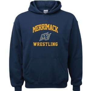  Merrimack Warriors Navy Youth Wrestling Arch Hooded 